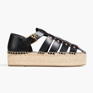 NWOT TORY BURCH
Studded leather platform espadrille sandals